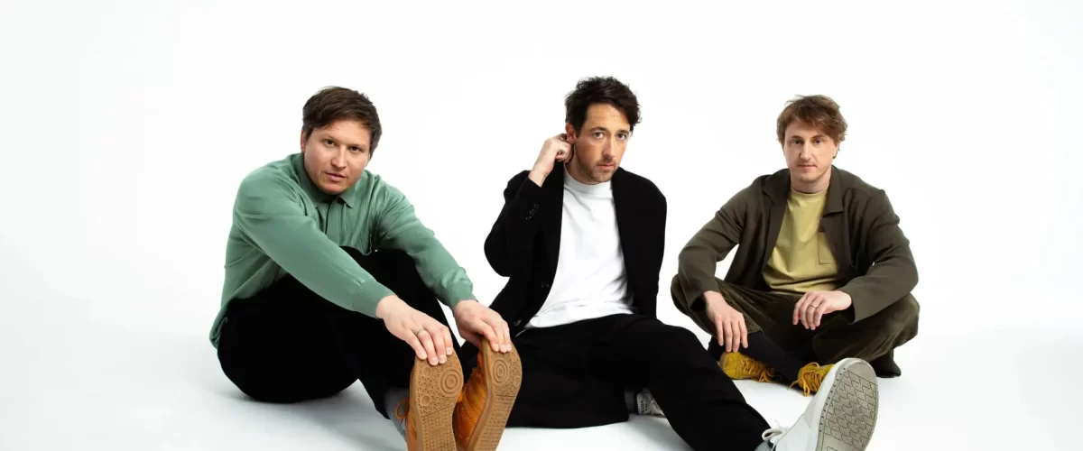 The Wombats press photo for sixth album announcement 'Oh! The Ocean'